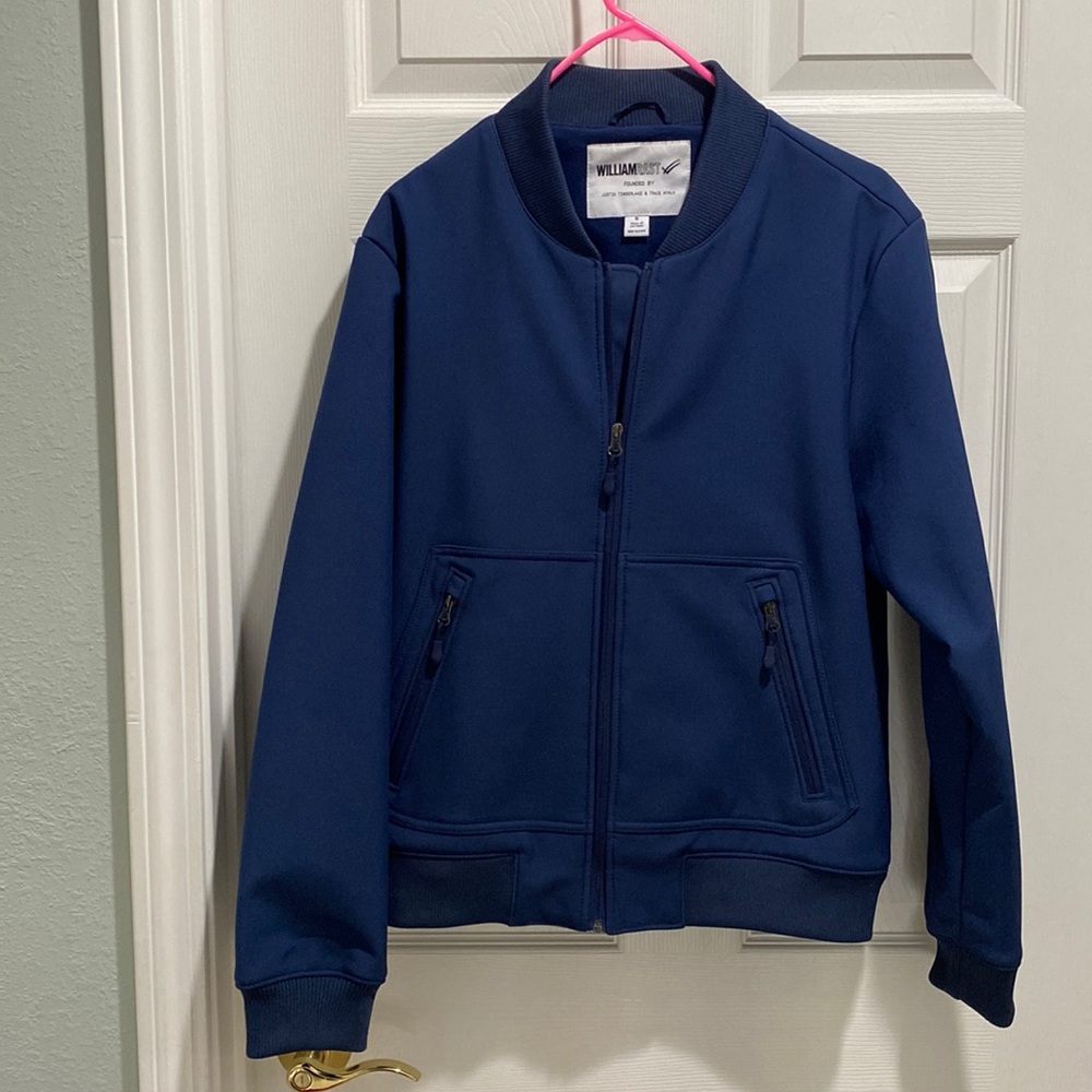William Rast by Justin Timberlake Soft Bombshell Jacket, Blue, Size Small.